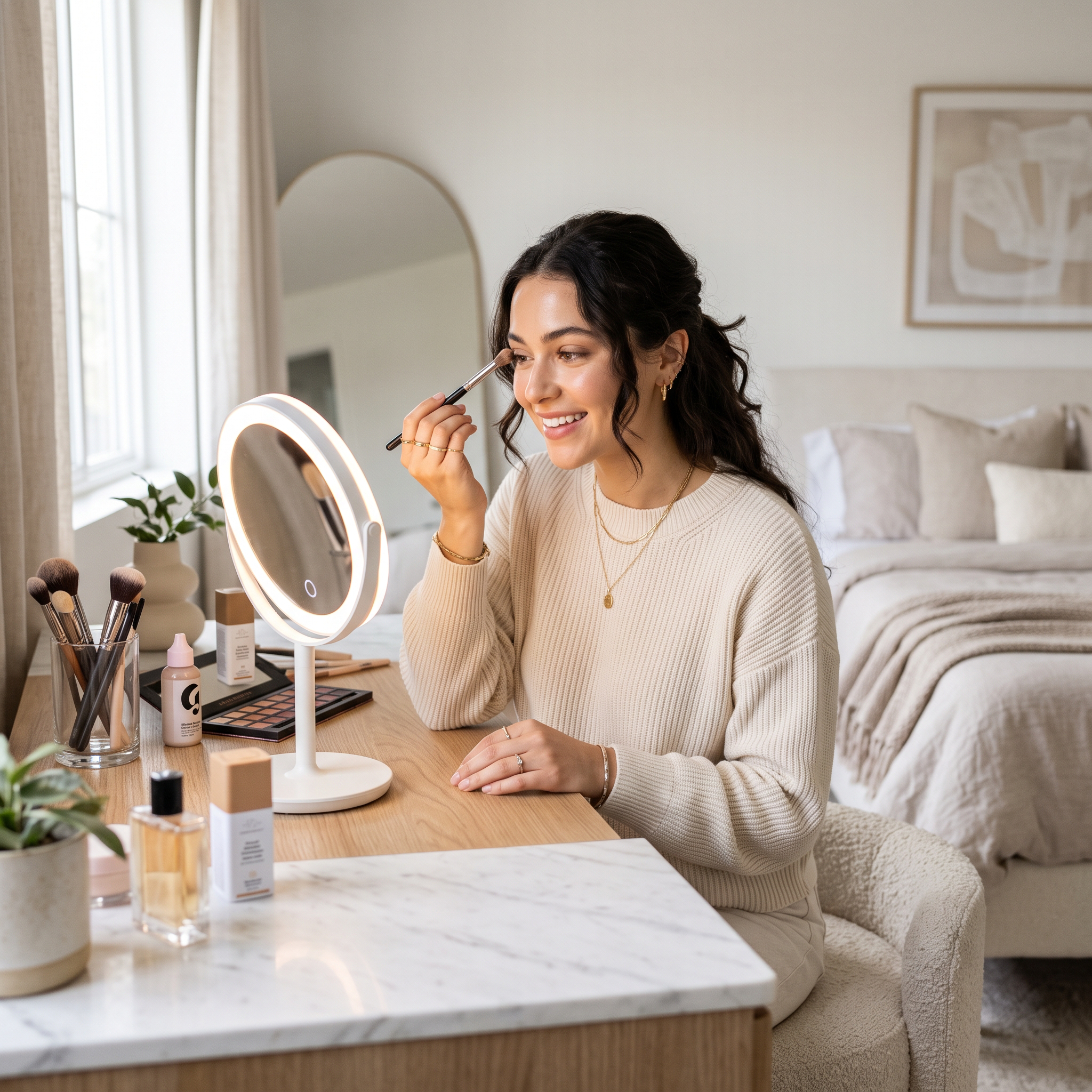 LED Compact Makeup Mirror - Vital Healing Shop