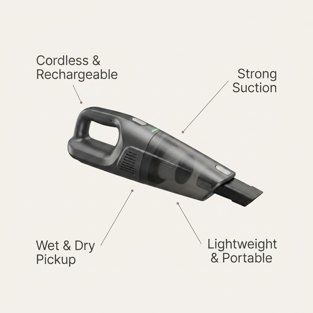Handheld vacuum features