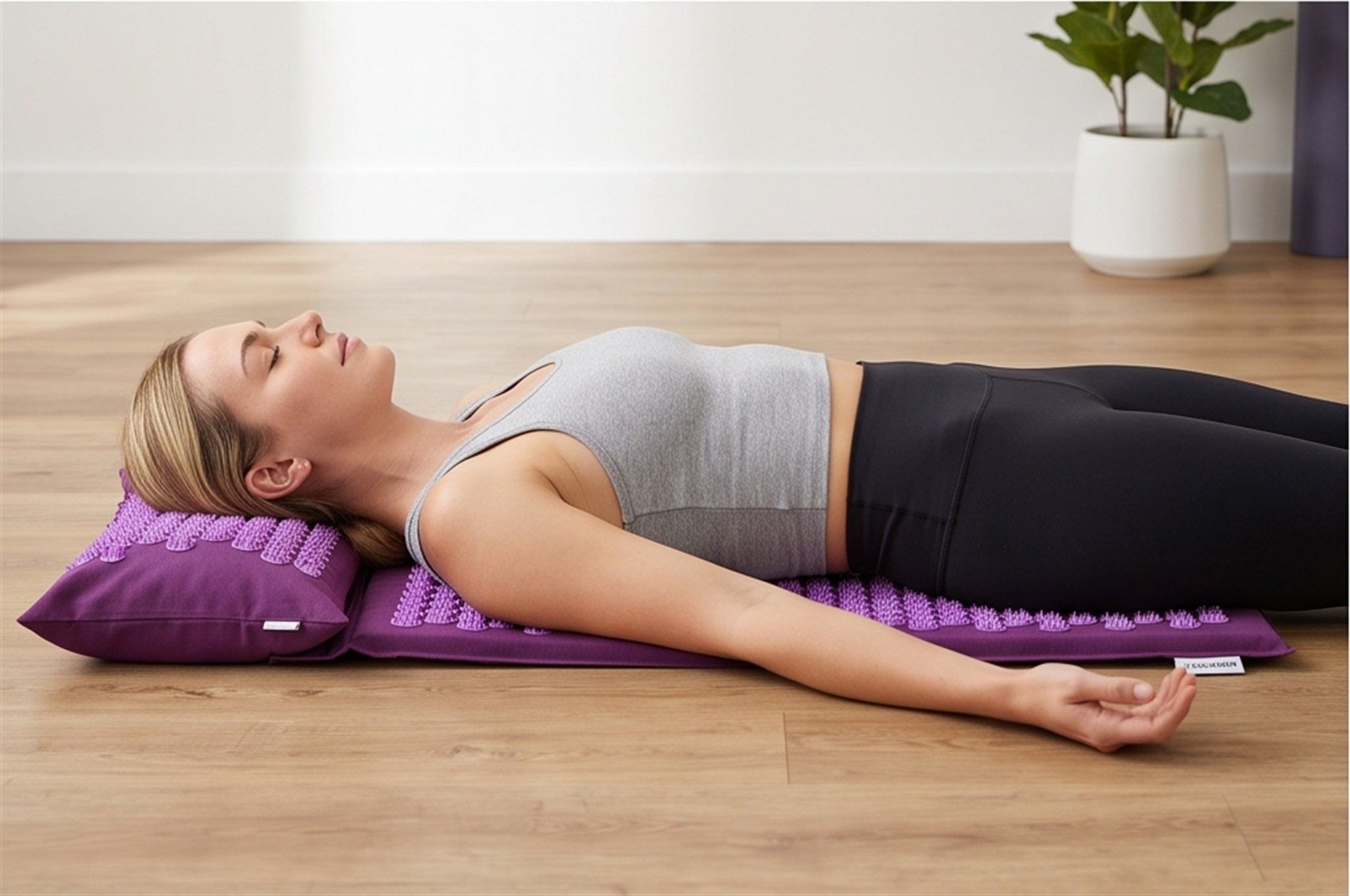Acupressure Mat & Pillow Set in use — VitalHealing