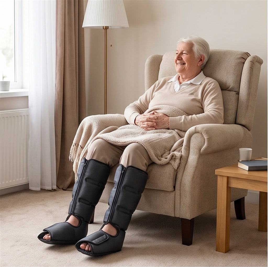 Calf & Foot Compression Massager - Heat, 3 Modes in use — VitalHealing