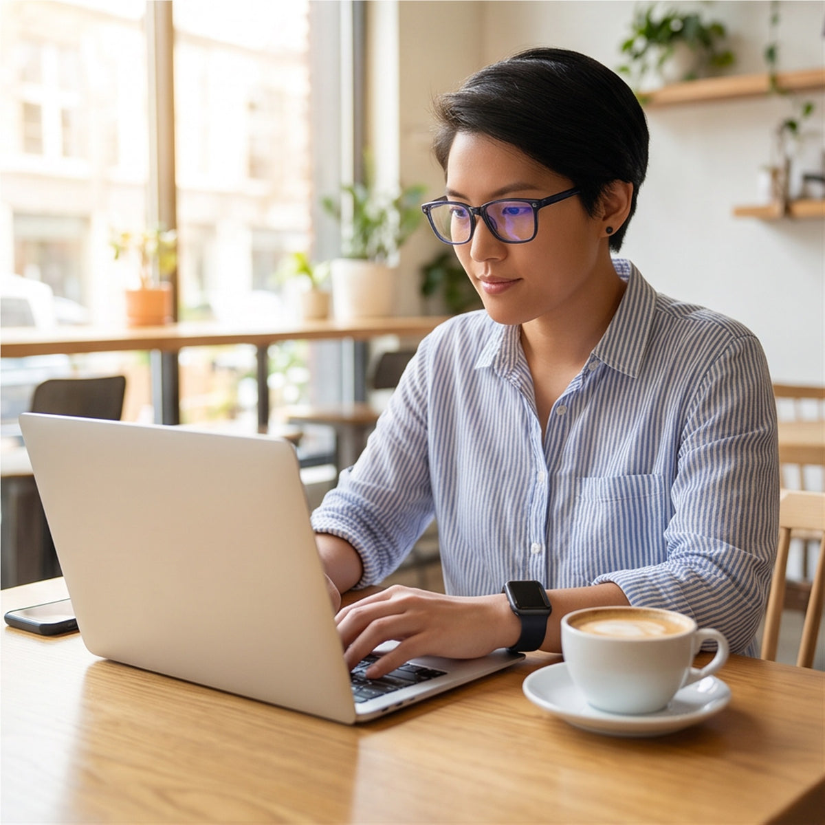 Blue Light Blocking Glasses in use — VitalHealing