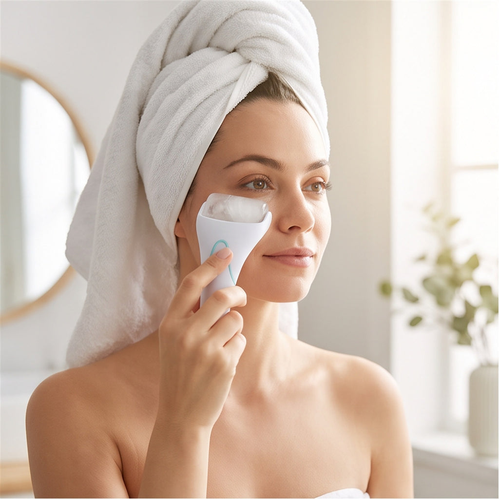Ice Roller - Facial Cooling Tool in use — VitalHealing