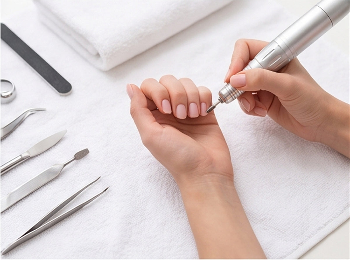 Electric Nail File - Cordless Manicure & Pedicure Drill Set in use — VitalHealing