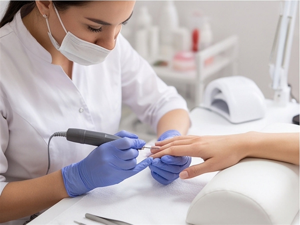 Electric Nail File - Cordless Manicure & Pedicure Drill Set in use — VitalHealing