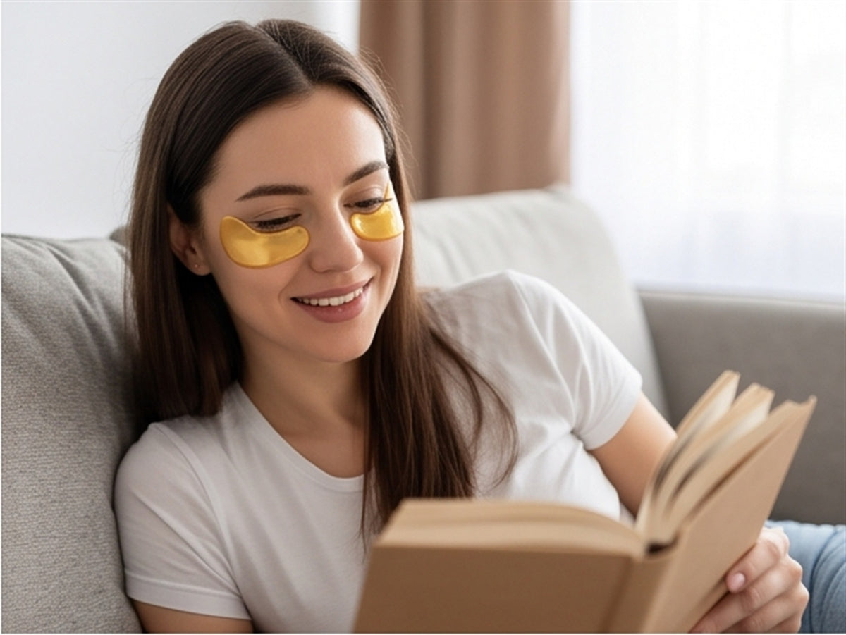 Under Eye Patches - Collagen Hydrogel Gel Pads in use — VitalHealing