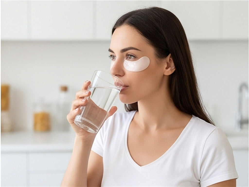 Under Eye Patches - Collagen Hydrogel Gel Pads in use — VitalHealing