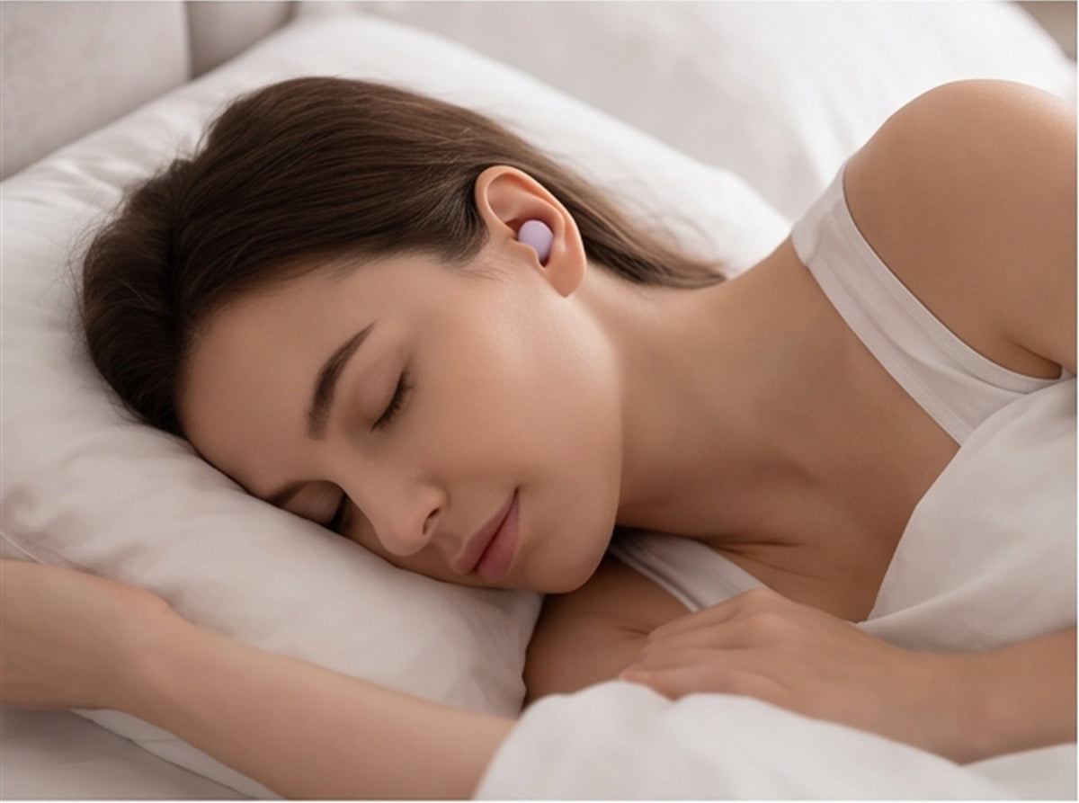 Ear Plugs for Sleeping - Moldable Silicone Noise Blocking in use — VitalHealing