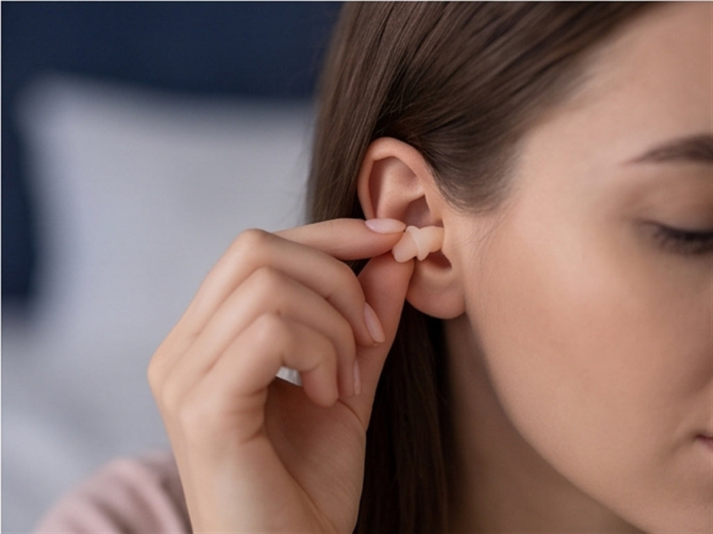 Ear Plugs for Sleeping - Moldable Silicone Noise Blocking in use — VitalHealing