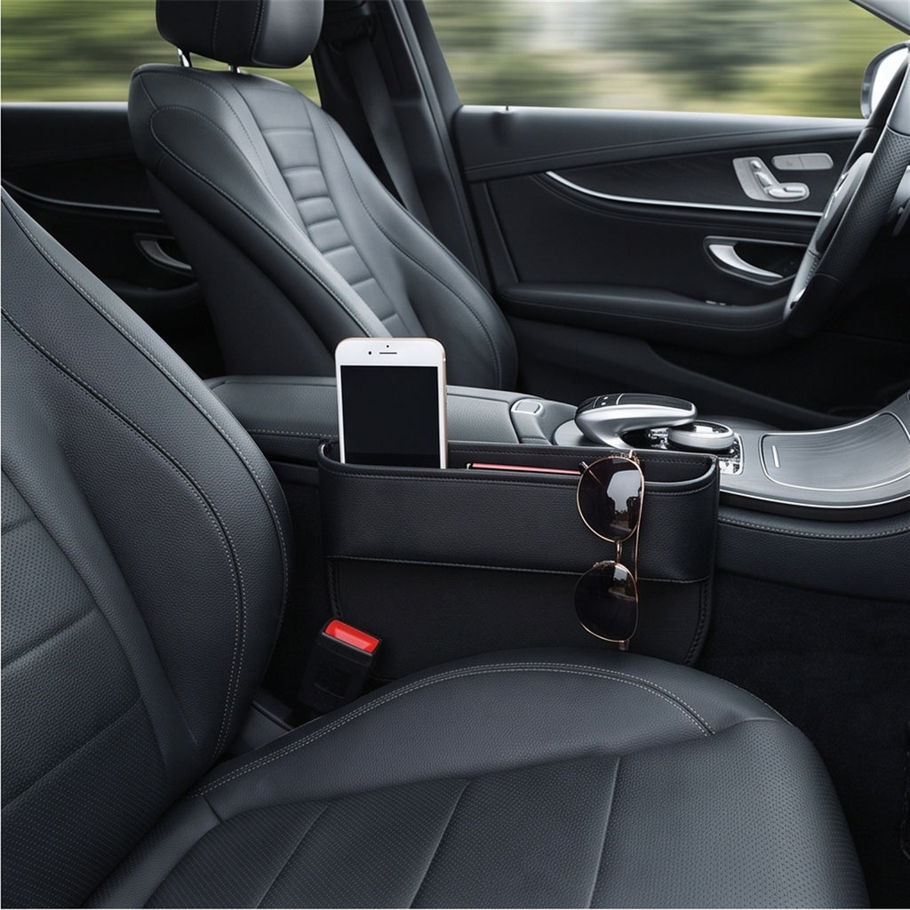 Car Seat Gap Filler 2-Pack - Console Side Organizer in use — VitalHealing