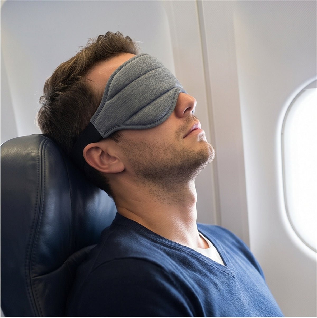 Sleep Mask Weighted - Blackout Eye Mask for Side Sleepers in use — VitalHealing