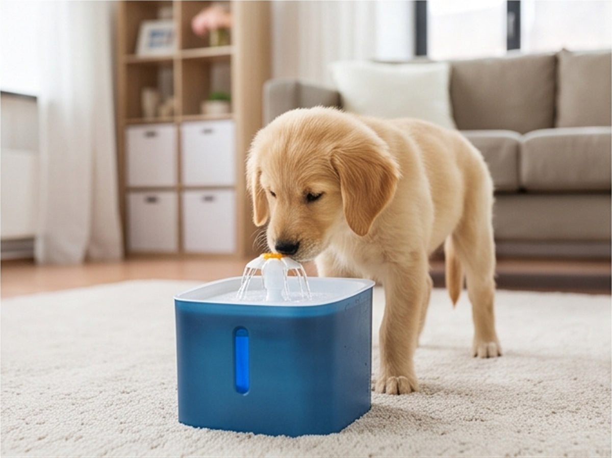 Pet Water Fountain - Automatic Cat & Dog Filtered Bowl in use — VitalHealing