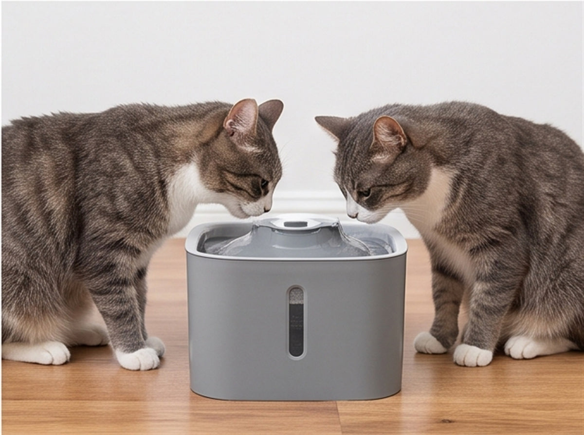 Pet Water Fountain - Automatic Cat & Dog Filtered Bowl in use — VitalHealing