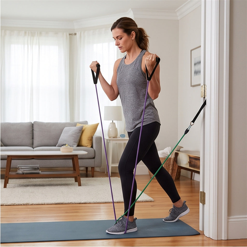 Resistance Band & Door Anchor Kit - Mobility in use — VitalHealing