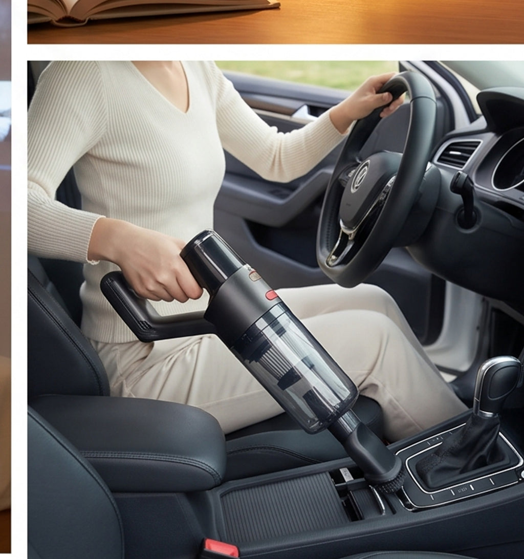 Handheld Vacuum Cordless - Car & Home Wet Dry Vacuum in use — VitalHealing