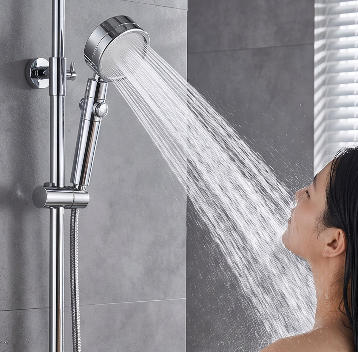 High Pressure Shower Head - Water Saving Turbo Spray in use — VitalHealing
